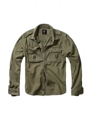 Риза BRANDIT VINTAGE BD9373 МАСЛИНА