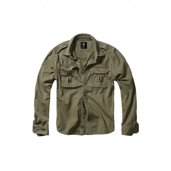  Риза BRANDIT VINTAGE BD9373 МАСЛИНА 