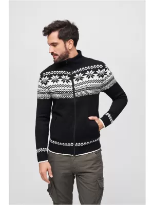 Мъжки суичър BRANDIT CARDIGAN NORWEGER BD5030 ЧЕРНО
