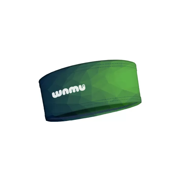  Детска спортна лента за глава WAMU MOZAIKA ЗЕЛЕНО 