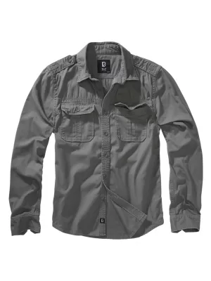 Риза BRANDIT VINTAGE BD9373 СИВО ВЪГЛЕН