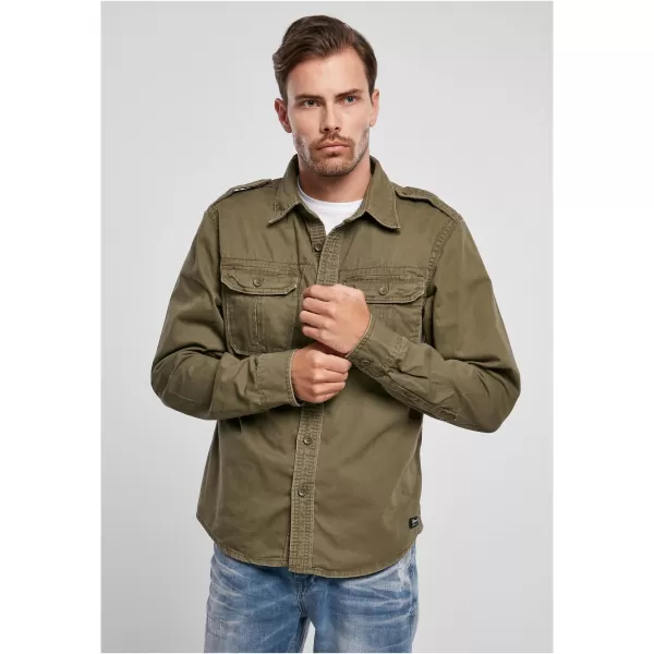  Риза BRANDIT VINTAGE BD9373 МАСЛИНА 