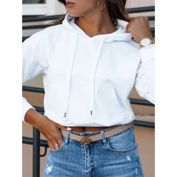  Дамска суитчър DSTREET TRENDHOOD BY1310 БЯЛ 