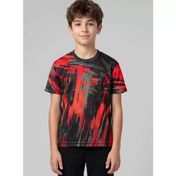  Детска премиум функционална тениска ALTISPORT VOJ/ALK010TR01 ЧЕРНО/ЧЕРВЕНО 
