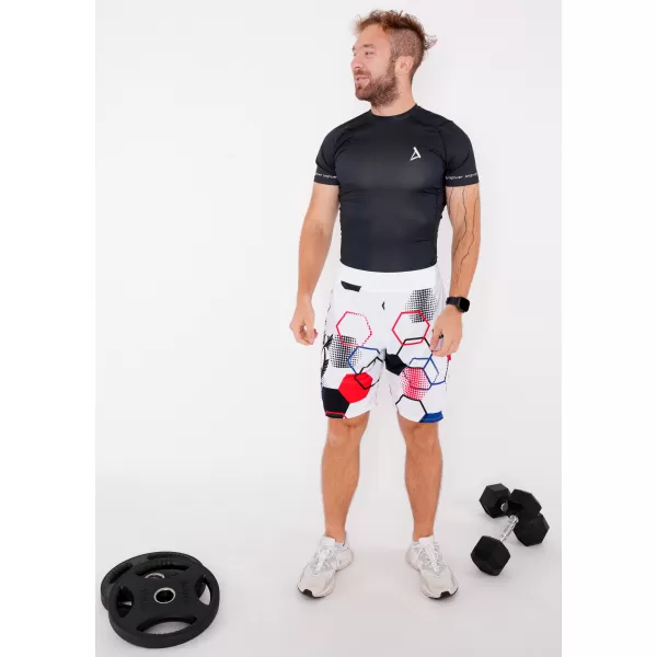  Мъжки премиум функционални шорти без джобове ALTISPORT VOJ/ALM036KRA02 ХЕКСА БЯЛО 