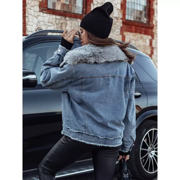  Дамско яке DSTREET FURDENIM TY4755 СВЕТЛО СИНЬО 