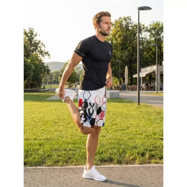  Мъжки премиум функционални шорти без джобове ALTISPORT VOJ/ALM036KRA02 ХЕКСА БЯЛО 
