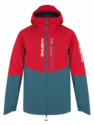 Мъжко яке твърдо HUSKY NICCO M ЧЕРВЕНО/ТЮРКОАЗ