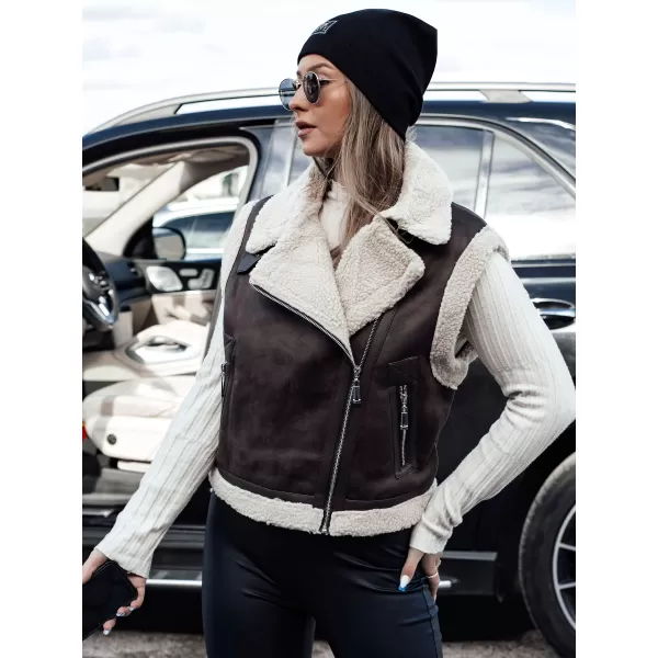  Жилетка DSTREET WOOLZIP TY4746 ČERNÁ/KARAMELOVÁ ЧЕРНО/КАФЯВО 