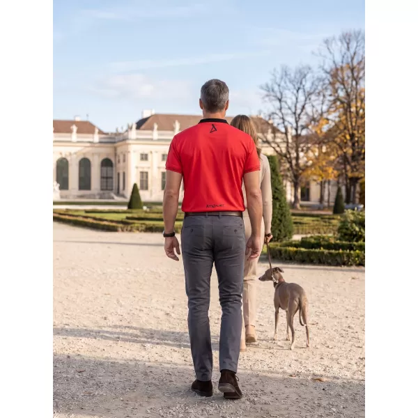  Мъжка функционална тениска с премиум яка ALTISPORT VOJ/ALM000TR05 ЧЕРВЕНО 