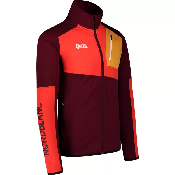  Мъжки суичър powerfleece NORDBLANC RIVER NBSFM8011 БОРДО 