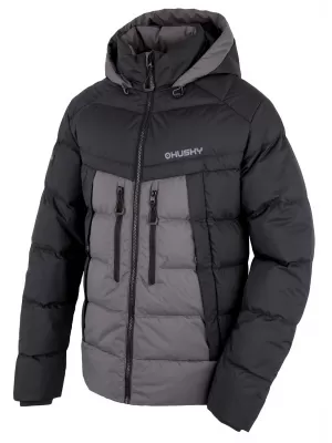 Мъжко пухено яке HUSKY DURRA M ЧЕРЕН/СИВ