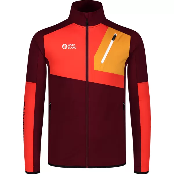  Мъжки суичър powerfleece NORDBLANC RIVER NBSFM8011 БОРДО 