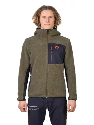 Мъжки суичър HANNAH KODIAK HOODY БРЪШЛЯНОВО ЗЕЛЕНО/АНТРАЦИТ