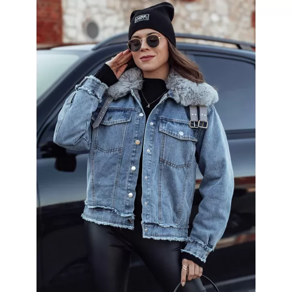  Дамско яке DSTREET FURDENIM TY4755 СВЕТЛО СИНЬО 