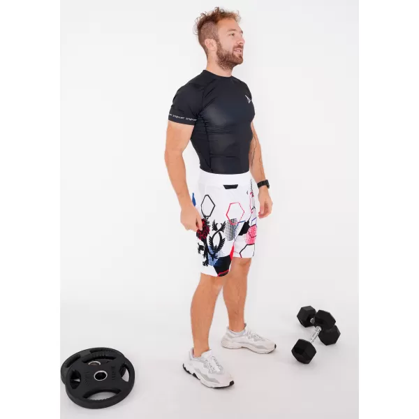  Мъжки премиум функционални шорти без джобове ALTISPORT VOJ/ALM036KRA02 ХЕКСА БЯЛО 