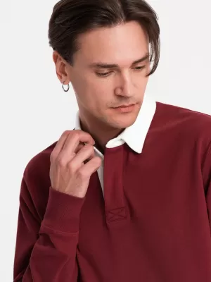 Мъжки суичър OMBRE OM-SSNZ-0132 MAROON