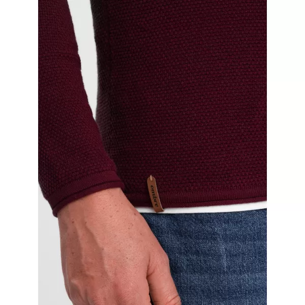  Мъжки пуловер OMBRE OM-SWSW-0103 MAROON 