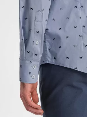 Риза OMBRE OM-SHCS-0156 СВЕТЛО СИНЬО