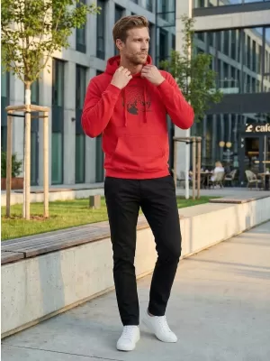 Мъжки суичър ALTISPORT ALM172JN796 ЧЕРВЕНО