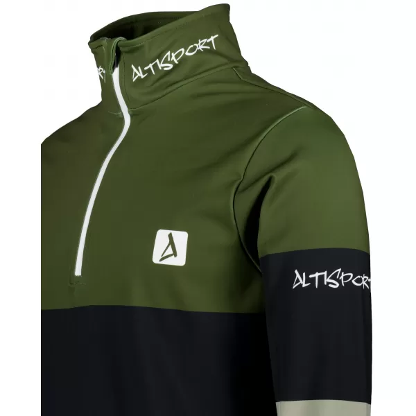  Мъжки премиум функционален термо суичър ALTISPORT VOJ/ALM051TER03 КАКИ 