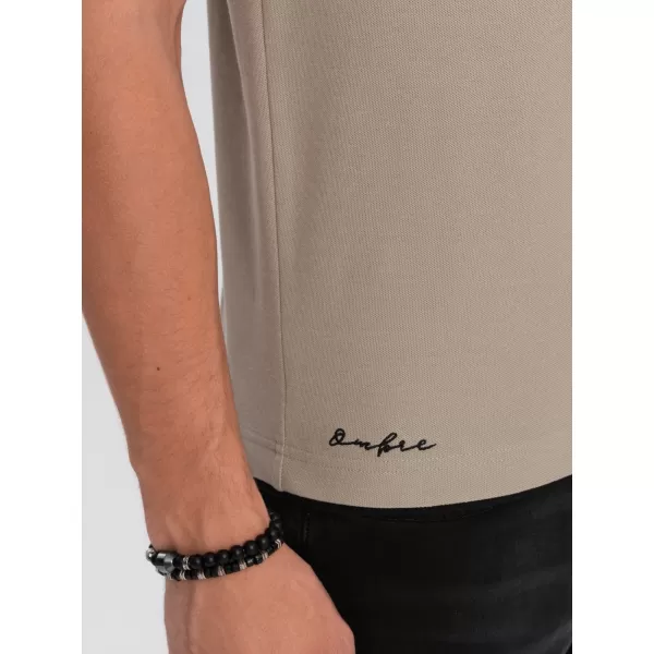  Риза OMBRE OM-POSS-0113 ТЪМНО БЕЖОВО 