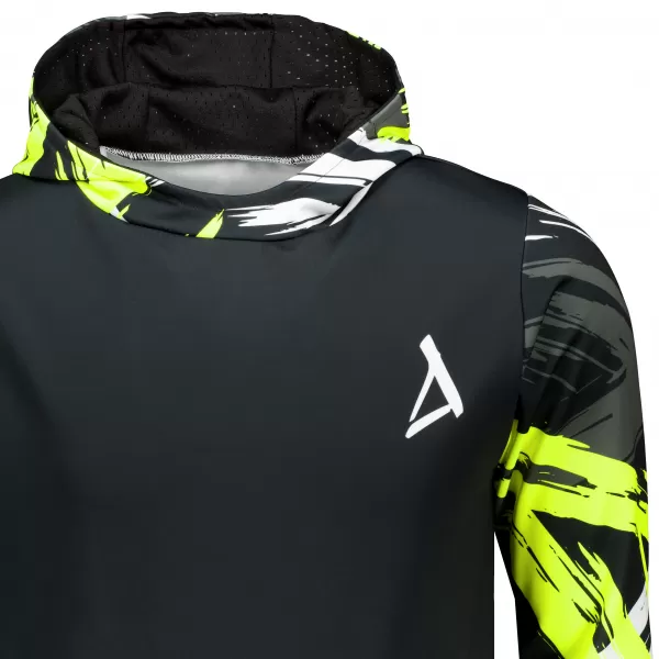  Мъжки първокласен функционален суичър ALTISPORT VOJ/ALM039MI01 ЧЕРНО И ЖЪЛТО 