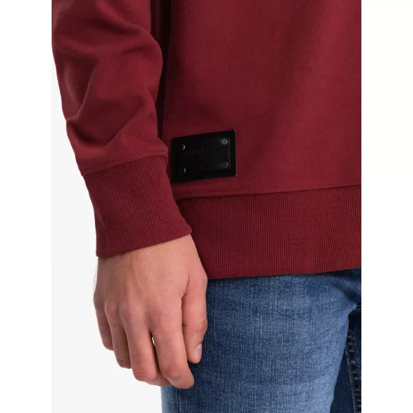  Мъжки суичър OMBRE OM-SSNZ-0132 MAROON 