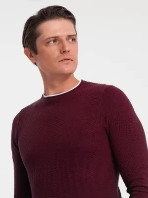 Мъжки пуловер OMBRE OM-SWSW-0103 MAROON