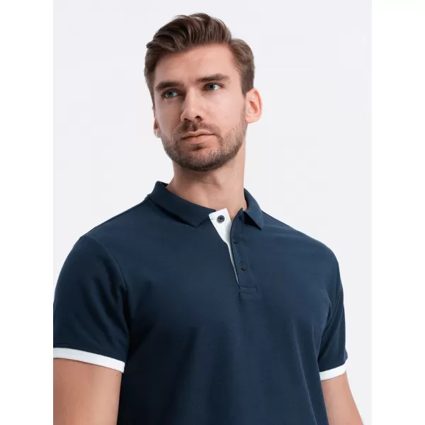  Риза OMBRE OM-POSS-0113 ТЪМНО СИНЬО 