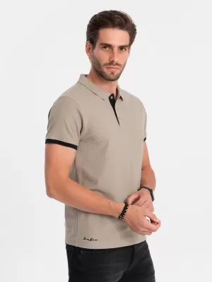 Риза OMBRE OM-POSS-0113 ТЪМНО БЕЖОВО