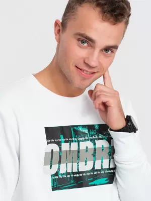 Мъжки суичър OMBRE OM-SSPS-0156 БЯЛ