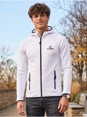 Мъжки функционален спортен суичър ALTISPORT ALM006417 БЯЛО