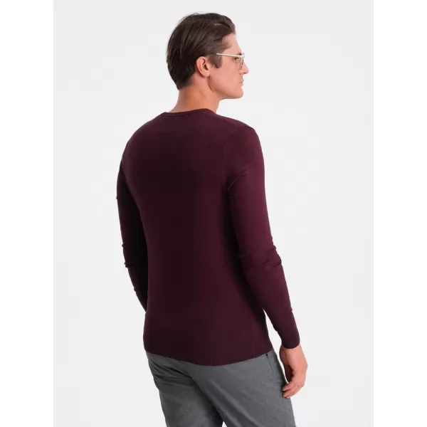  Мъжки пуловер OMBRE OM-SWBS-0107 MAROON 