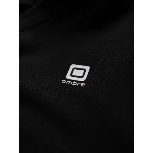  Мъжки t -риза с дълъг ръкав OMBRE OM-LSCL-0110 ЧЕРНО 