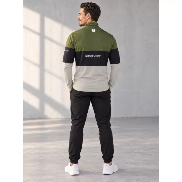  Мъжки премиум функционален термо суичър ALTISPORT VOJ/ALM051TER03 КАКИ 
