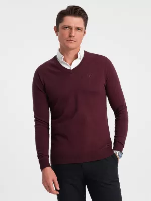 Мъжки пуловер OMBRE OM-SWSW-0102 MAROON