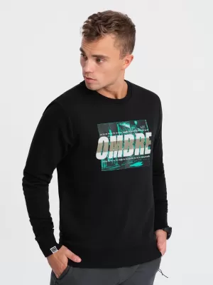 Мъжки суичър OMBRE OM-SSPS-0156 ЧЕРНО