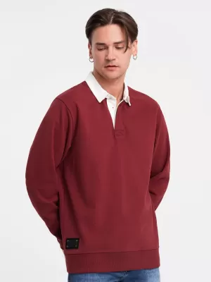 Мъжки суичър OMBRE OM-SSNZ-0132 MAROON
