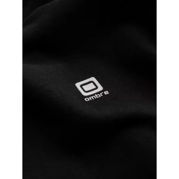  Мъжки t -риза с дълъг ръкав OMBRE OM-LSCL-0102 ЧЕРНО 