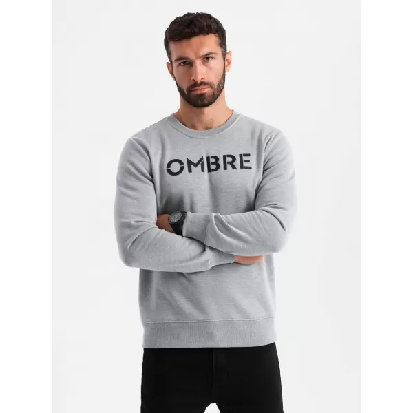  Мъжки суичър OMBRE OM-SSPS-0181 СИВ МЕЛАНЖ 