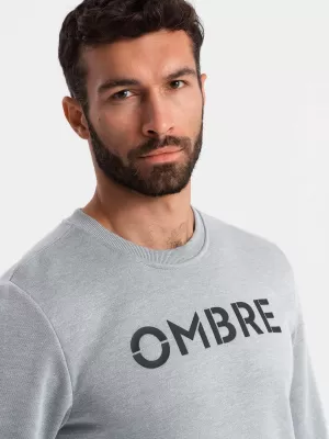 Мъжки суичър OMBRE OM-SSPS-0181 СИВ МЕЛАНЖ