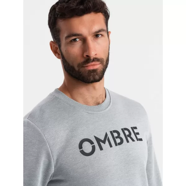  Мъжки суичър OMBRE OM-SSPS-0181 СИВ МЕЛАНЖ 