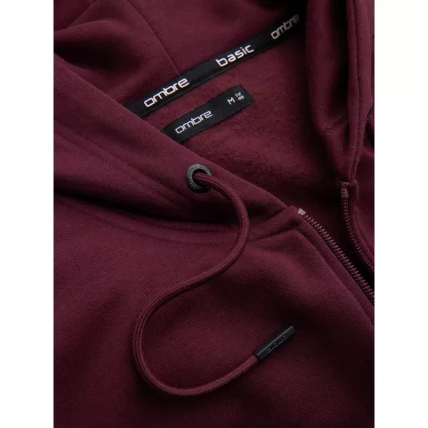  Мъжки суичър OMBRE OM-SSBZ-0160 MAROON 