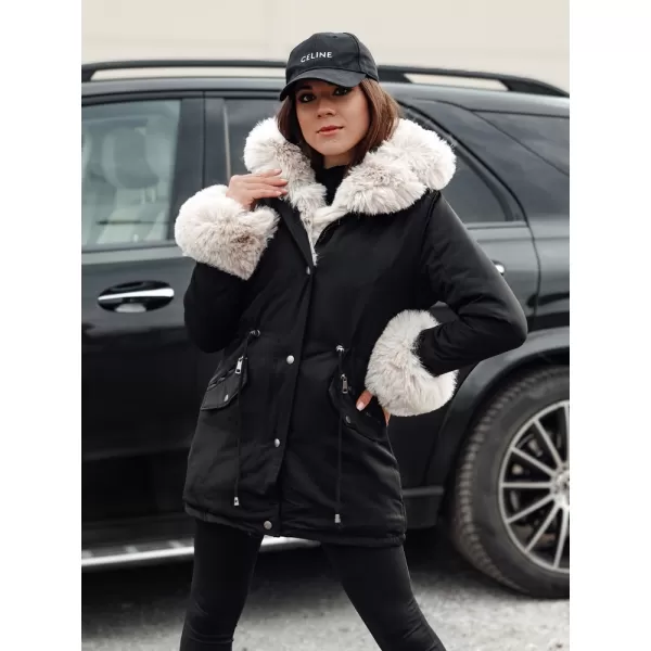  Палто DSTREET CHARMFUR TY4771 ЧЕРНО 