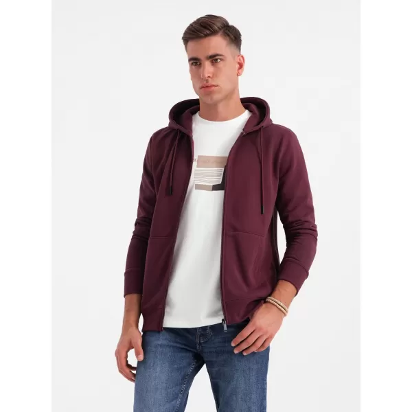  Мъжки суичър OMBRE OM-SSBZ-0160 MAROON 