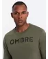 Мъжки суичър OMBRE OM-SSPS-0181 ТЪМНО МАСЛИНА