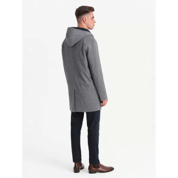  Мъжко палто OMBRE OM-COWC-0122 ТЪМНО СИНЬО 