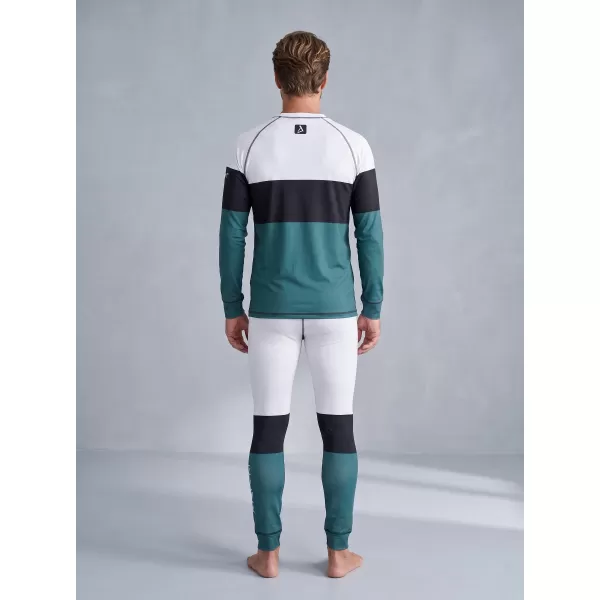 Премиум мъжка термо тениска с дълъг ръкав ALTISPORT VOJ/ALM051TER01 БЯЛО ЗЕЛЕНО 