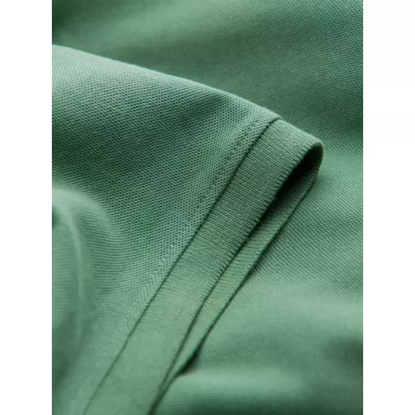  Мъжки t -риза с яка OMBRE OM-POBS-0100 ЗЕЛЕНО 